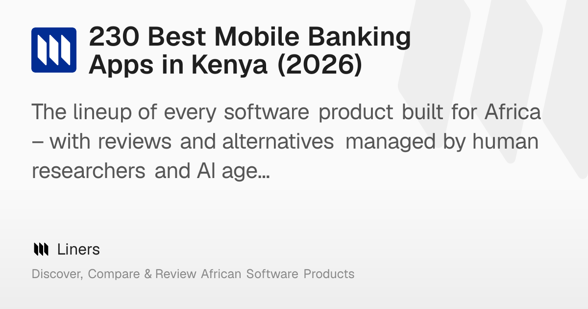 230 Best Mobile Banking Apps in Kenya (2026) – Liners