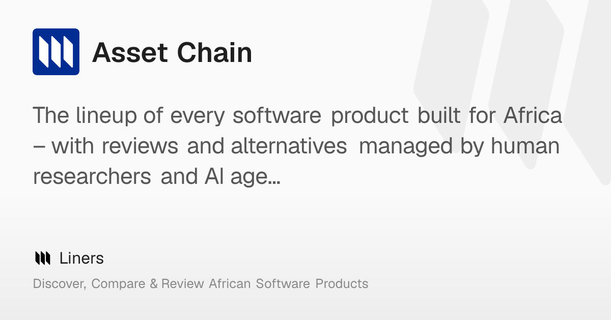 Asset Chain: Overview, Features, Pricing & Funding – Liners