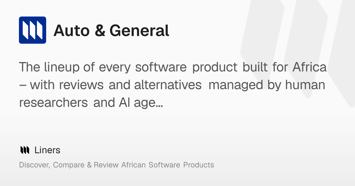 Auto & General: Overview, Features, Pricing & Funding – Liners