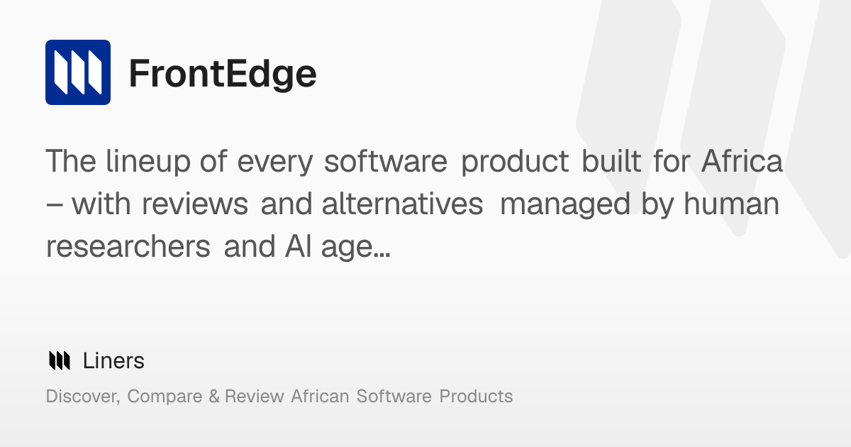 FrontEdge: Overview, Features, Pricing & Funding – Liners