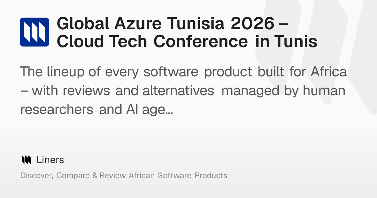 Global Azure Tunisia 2026 – Cloud Tech Conference in Tunis – Liners