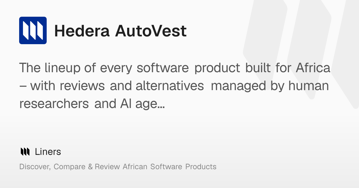 Hedera AutoVest: Overview, Features, Pricing & Funding – Liners