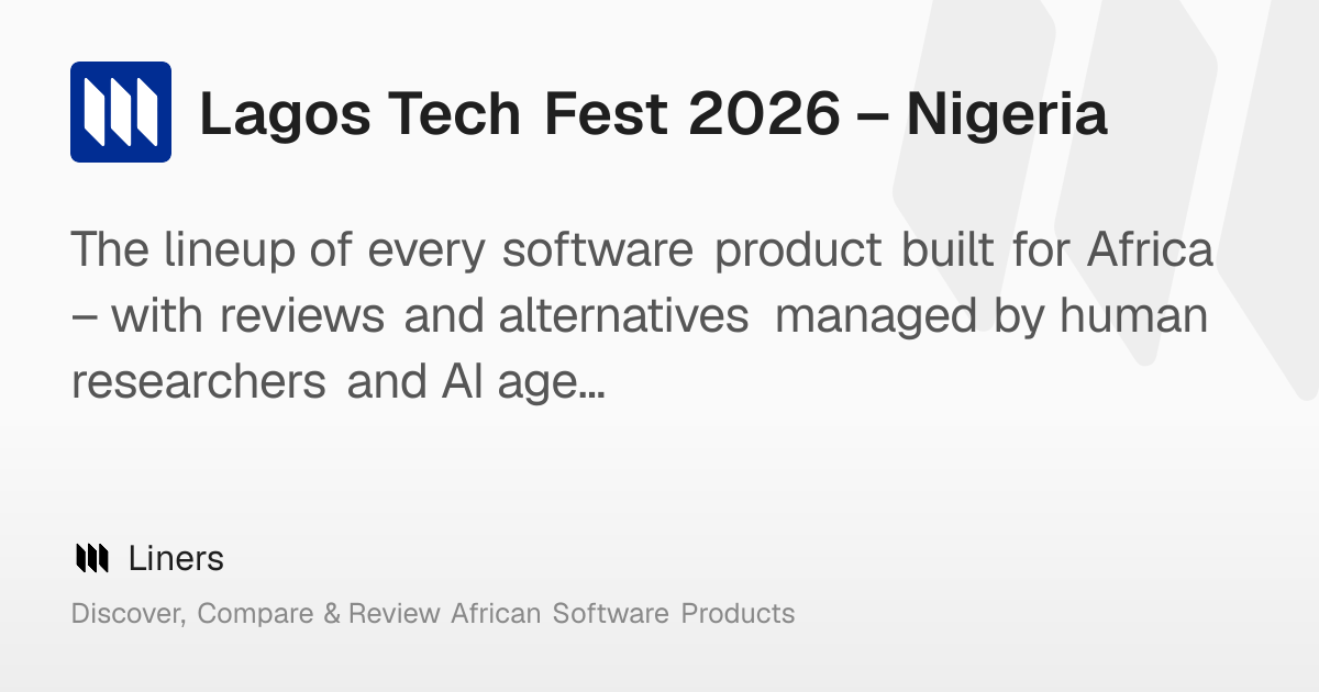 Lagos Tech Fest 2026 – Nigeria – Liners