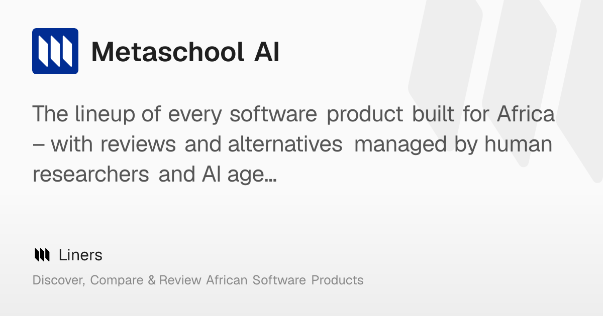 Metaschool AI: Overview, Features, Pricing & Funding – Liners
