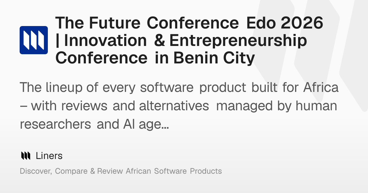 The Future Conference Edo 2026 | Innovation & Entrepreneurship ...