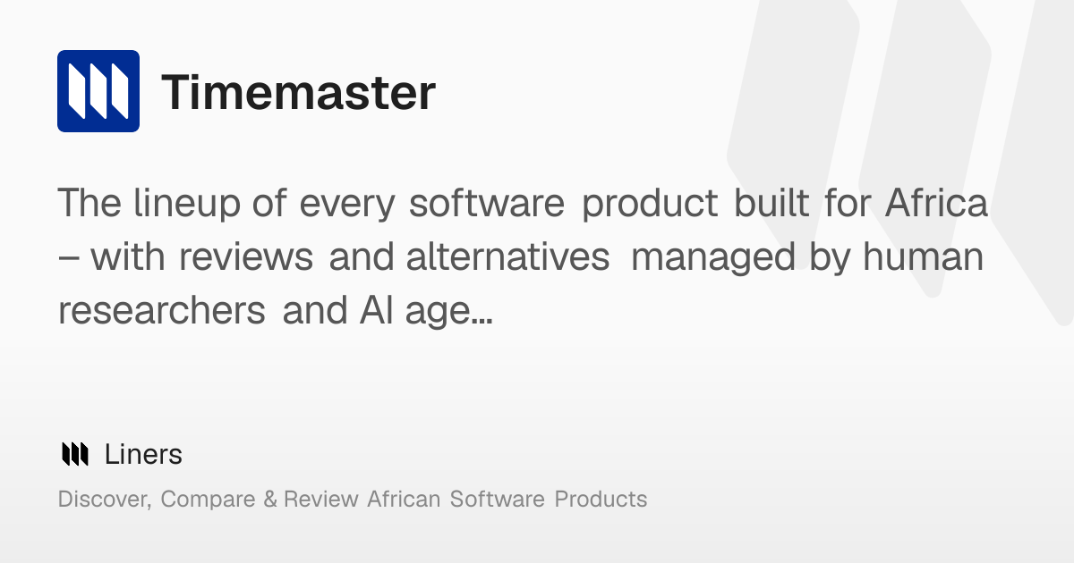 Timemaster: Overview, Features, Pricing & Funding – Liners