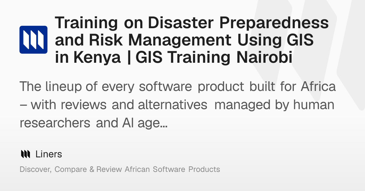 Training on Disaster Preparedness and Risk Management Using GIS in ...